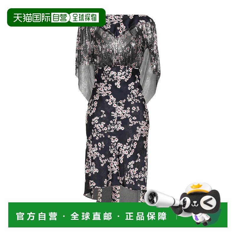 香港直邮Rabanne 女士 短款连衣裙 blue蓝色 舒适时尚