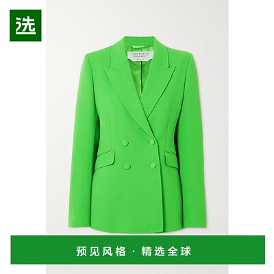 1h可退 香港直邮Gabriela Hearst 女士 Stephanie 双排扣羊毛绉纱