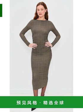 1h可退 香港直邮VERONICA BEARD 女士 Charissa 长袖中长连衣裙