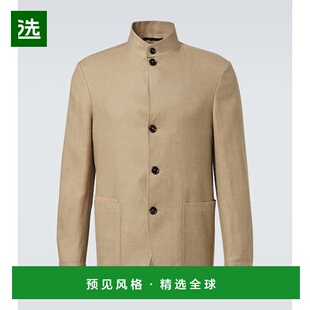 1h可退 香港直邮Zegna 杰尼亚 男士 Il Conte 亚麻羊毛夹克外套