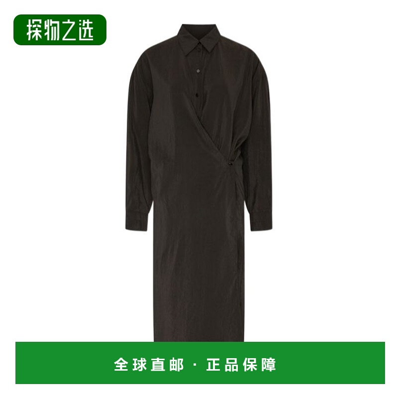 香港直邮Lemaire 扭褶衬衫裙 LMA43H5V