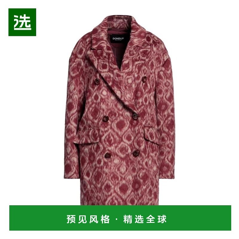 1h可退 【美国直邮】DONDUP 女士双排扣毛呢外套 天鹅绒面料 翻领,女装/女士精品,毛呢外套,淘宝优惠券,粉丝福利购,淘宝优惠卷