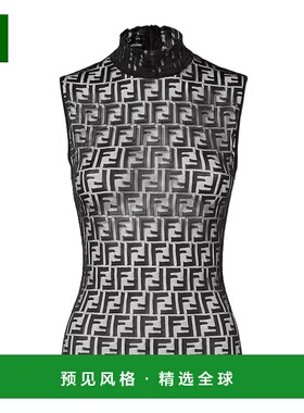 香港直邮Fendi FF 蕾丝背心 FS9763AW8K性感