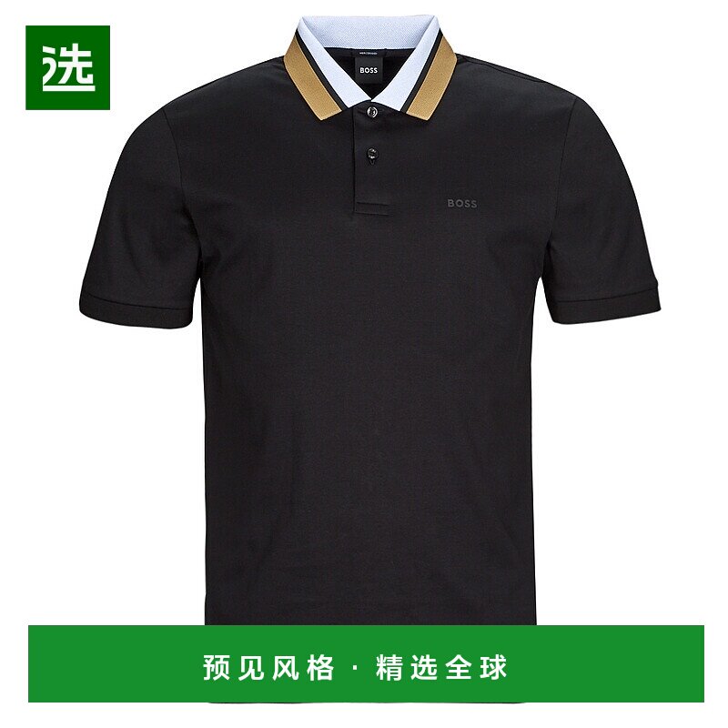 欧洲直邮BOSS 男士 PARLAY 173 短袖polo衫 黑色