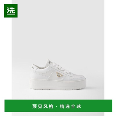 1h可退 香港直邮Prada 普拉达 女士 DOWNTOWN BOLD 皮质运动鞋 1E
