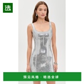 香港直邮Fleur Mal 1h可退 女士 珠片针织束腰迷你连衣裙