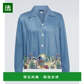 香港直邮Bode blue蓝色 男士 1h可退 Ski 耸立衬衫 舒适时尚