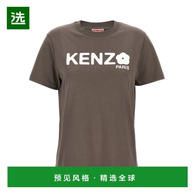 1h可退 香港直邮KENZO 女士T恤 FF52TS1574SO92 AW2025 浅棕色 短