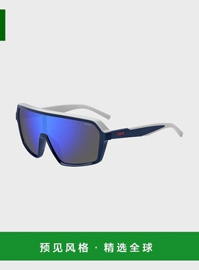 欧洲直邮HUGO BOSS雨果HUGO RED带有蓝色镜片的面罩式太阳镜