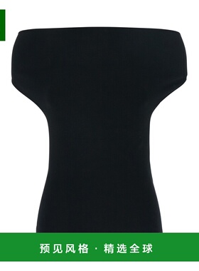 1h可退 香港直邮Semicouture 女士 黑色无袖露肩棉质弹力上衣 Y6S