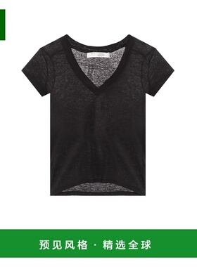 香港直邮IRO 女士衬衫 WF19RODEO0BLACK AW2021 黑色 V领T恤