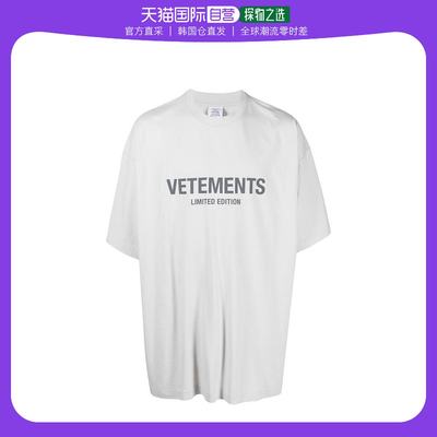 韩国直邮VETEMENTS23FW短袖T恤男UE54TR170WGrey