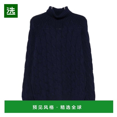 香港直邮FAY 男士针织衫 NMMC1512130XNMU801 AW2025 蓝色 Turtle