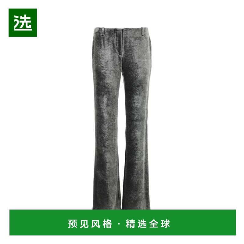 1h可退 香港直邮Alberta Ferretti 女士 银色天鹅绒阔腿裤子 A031,女装/女士精品,休闲裤,淘宝优惠券,粉丝福利购,淘宝优惠卷