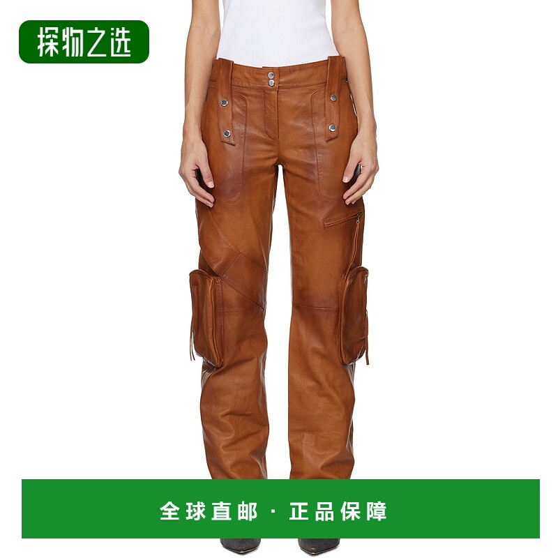 香港直邮Blumarine 按扣腰带环休闲裤 2L047A