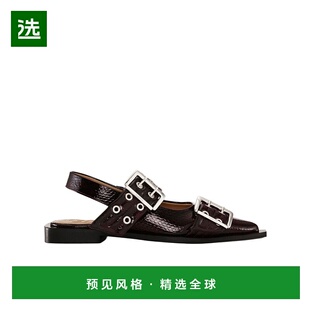 香港直邮Ganni Dames 粗扣平底凉鞋 S2951正品时尚舒适百搭外穿