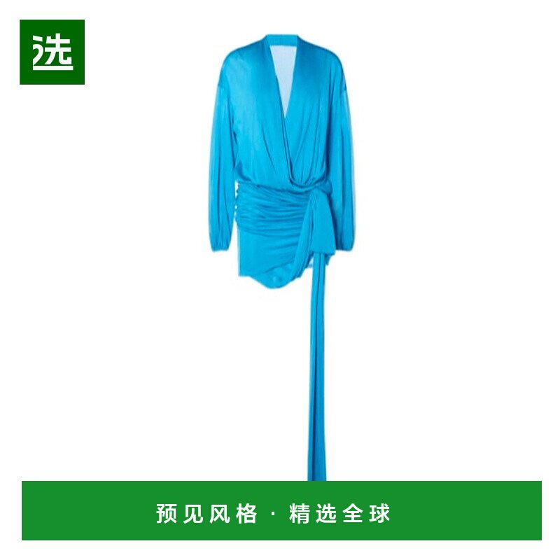 香港直邮Blumarine 蝴蝶结平纹针织迷你连衣裙 79I-P0D005