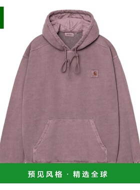 香港直邮CARHARTT 男士卫衣 I02952333IGD SS2026 紫色 Logo Cott
