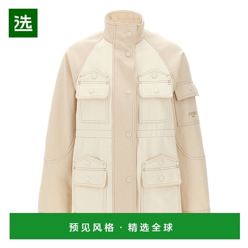 1h可退 香港直邮Fendi 芬迪 女士 长袖牛仔外套 FLF802AT23