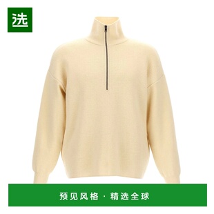 香港直邮MA'RY'YA 男士针织毛衣 YNK055G1 AW2024 白色 Half zip