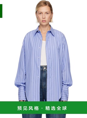 1h可退 香港直邮Maison Margiela 马丁·马吉拉 女士 蓝色衬衫 S2