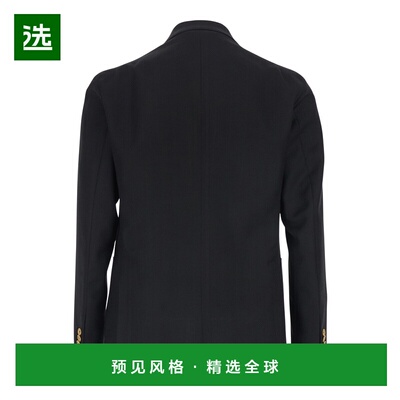 1h可退 香港直邮Tagliatore 男士 Revers 黑色双排扣耸肩珠宝纽扣