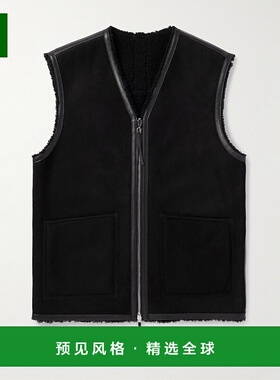 1h可退 香港直邮Gabriela Hearst 男士 Snowdon 皮革边毛羊皮马甲