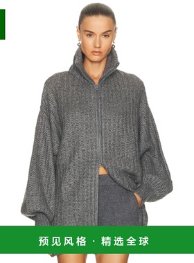 1h可退 香港直邮LISA YANG 女士 Marly 拉链针织开衫 2025367