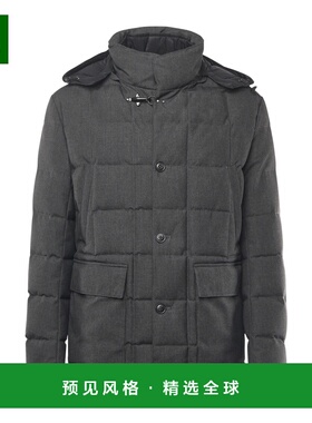 香港直邮FAY 男士外套 NAM36510480XOBB803 AW2025 灰色 可拆卸帽