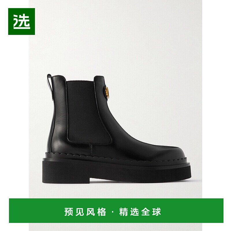 香港直邮Valentino 华伦天奴 女士 BEATLE VLOGO 30 标志T带短靴