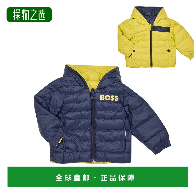 欧洲直邮BOSS 男孩 J06254-616 羽绒服 海蓝色
