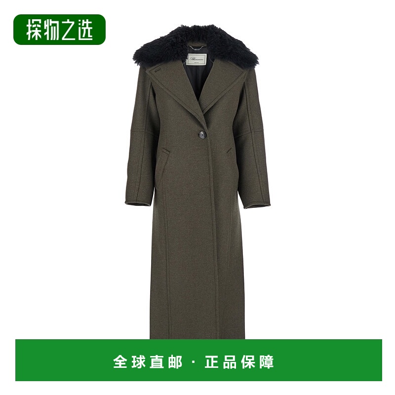 香港直邮Blumarine 羊毛混纺大衣 2S099A翻领