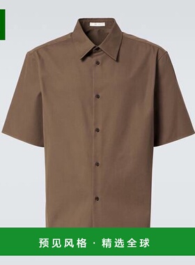 1h可退 香港直邮The Row 男士 Patrick 棉质衬衫 green绿色 舒适