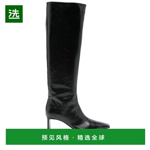 香港直邮KHAITE 女士 方头长筒靴 F1099907 black黑色 舒适时尚