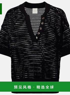 1h可退 香港直邮VARLEY 女士 Callie 洞洞针织棉质网纱上衣