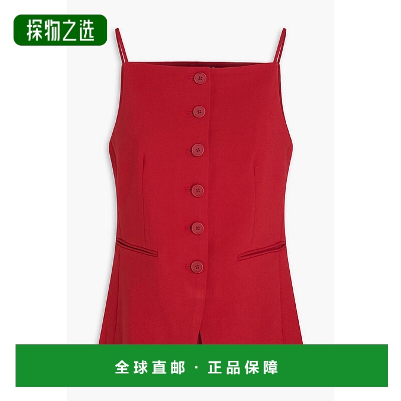 香港直邮Staud 女士 Una 绉纱上衣 R24F1166TCROUGE