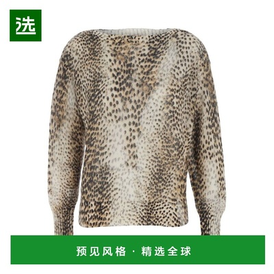 1h可退 香港直邮twin set 女士 豹紋圓領毛衣套裝 252TT3501
