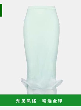 1h可退 香港直邮Simkhai 女士 Kelso 针织半透视中长半身裙包臀裙