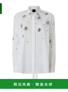 香港直邮PINKO 女士外套 106225A31WZ04 SS2026 白色 束腰系带衬