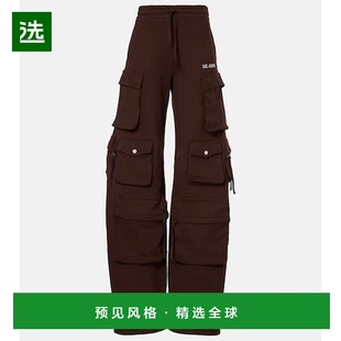 女士 Attico 深绿色棉质抓绒工装 裤 1h可退 卫裤 香港直邮The