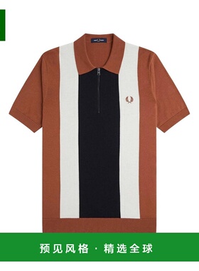 香港直邮FRED PERRY 男士针织毛衣 K9728Y91 SS2025 橙色 Cotton