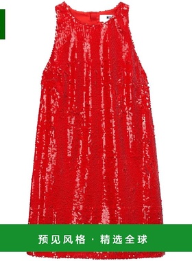 香港直邮MSGM 女士连衣裙 3842MDA2325730918 SS2025 红色