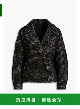 1h可退 香港直邮Maje 女士 毛圈花呢夹克 MFPOU01071NOIRBLANC