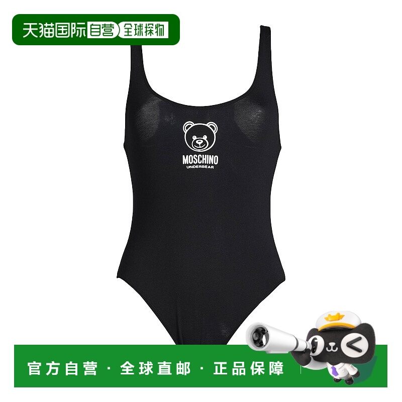1h可退 香港直邮Moschino 莫斯奇诺 女士 内衣连体衣 black黑色