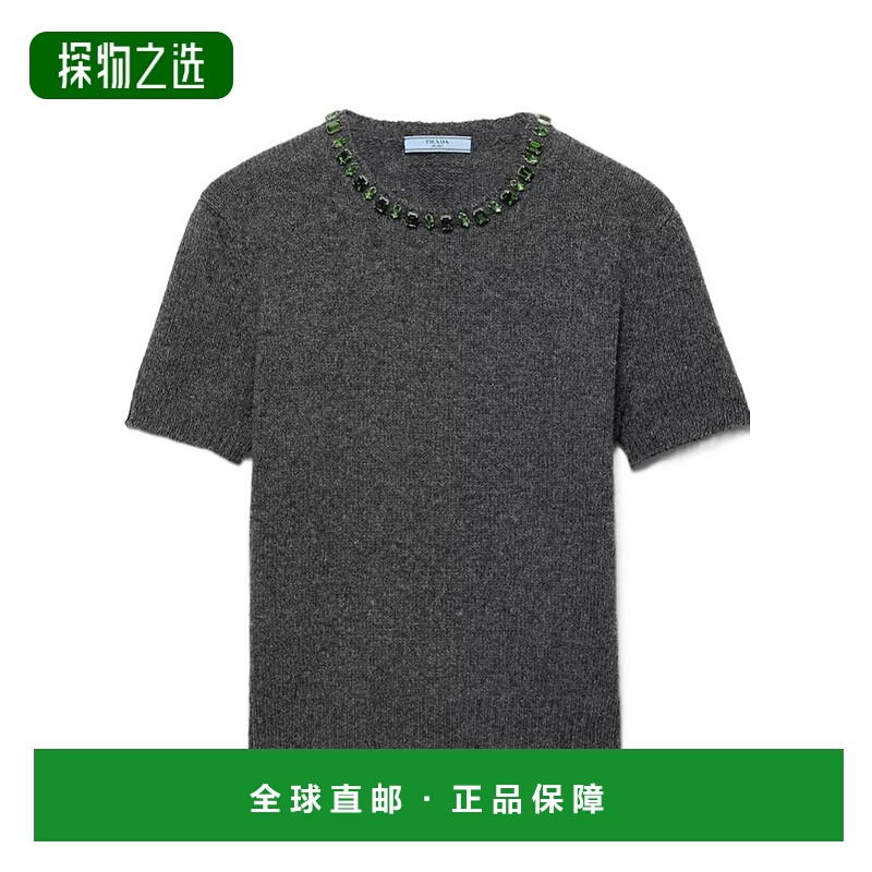 香港直邮Prada 羊毛和羊绒混纺针织圆领毛衣 P24V2B18M6SOOO