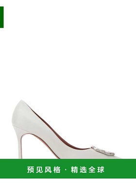 1h可退 香港直邮Amina Muaddi 女士 Camelia 白色皮质浅口鞋 CAME