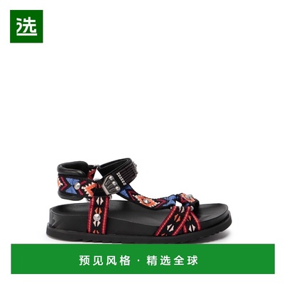 香港直邮ASH 女士凉鞋 UGO01BLACK SS2025 黑色 Flat sandal with