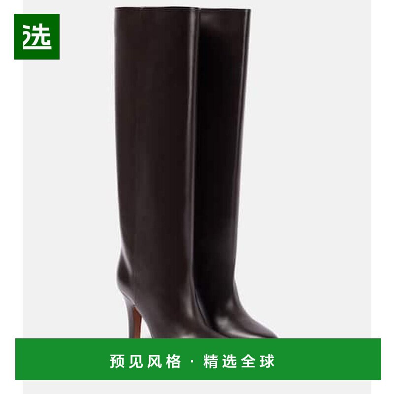 1h可退 香港直邮The Row 女士 Prudence 皮质及膝靴子 brown棕色图片