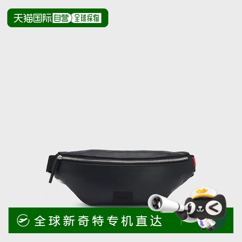 欧洲直邮HUGO BOSS雨果HUGO RED穿孔仿皮腰包