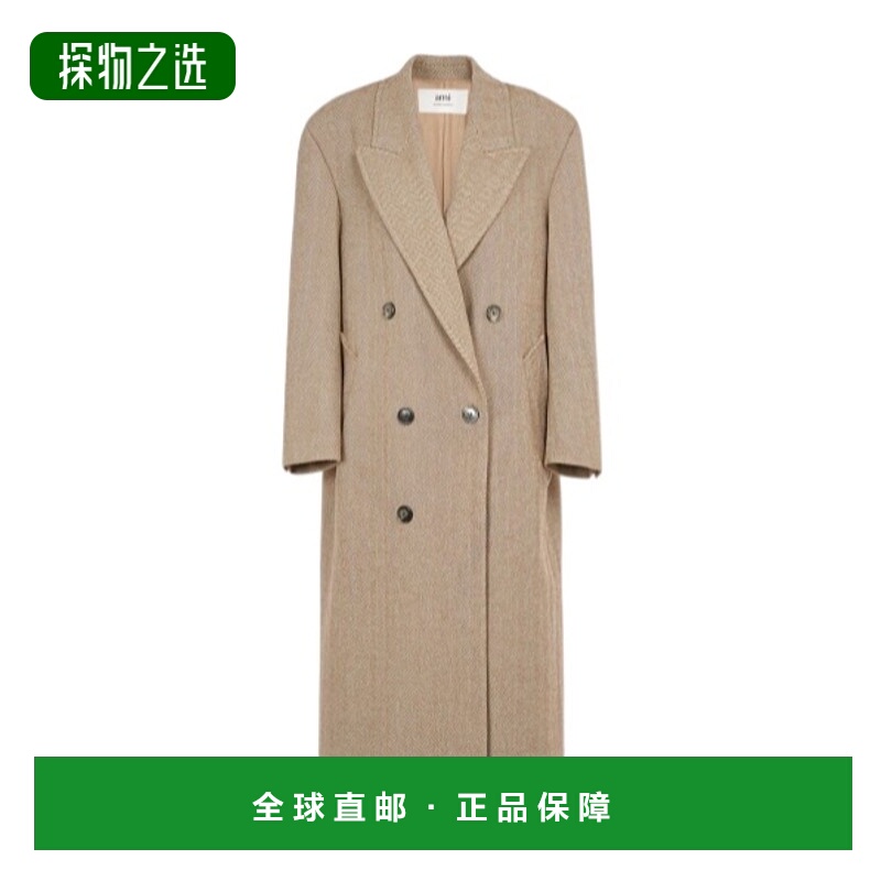香港直邮Ami Paris 双排扣长袖大衣 78I-XJQ059